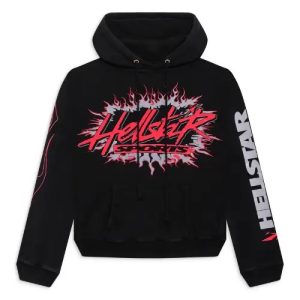 Black Red Hellstar Future Flame Sports Hoodie