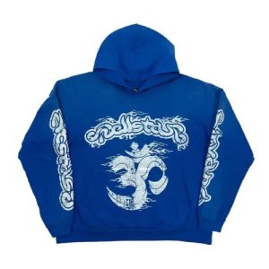 Blue Hellstar Record Yoga Hoodie